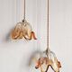 Pair of Murano glass tulip suspensions from 1970.