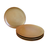 Set of 4 flat plates grès CNP Village France