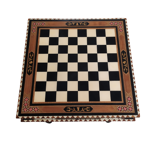 Chess table Alhambra maple bone and lacquer