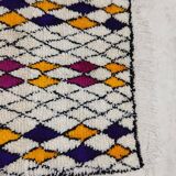 Handmade wool Berber rug 193x97cm