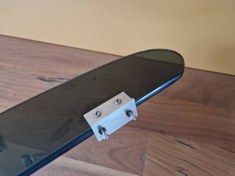 Smoked glass shelf - Veca edition, Fontana Arte - Design 1970