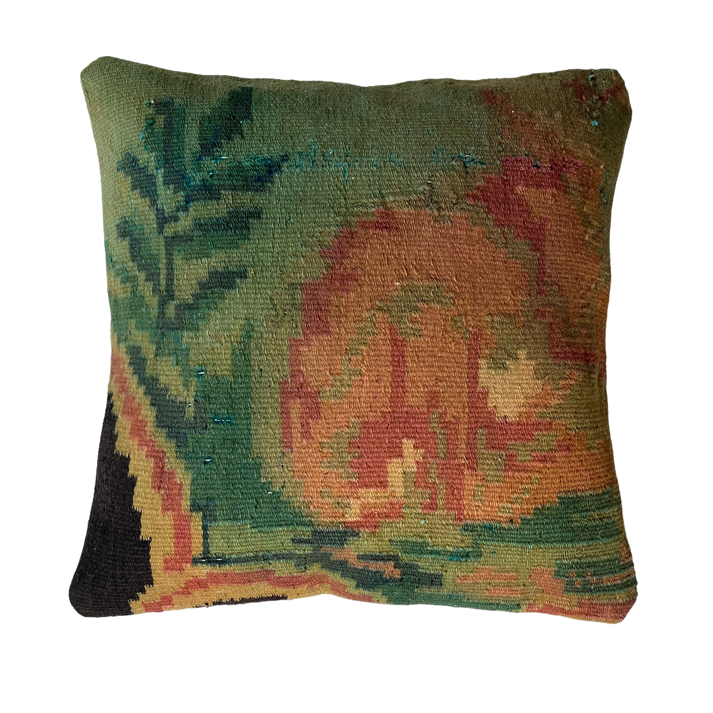 Vintage turkish kilim cushion cover, 40 x 40 cm