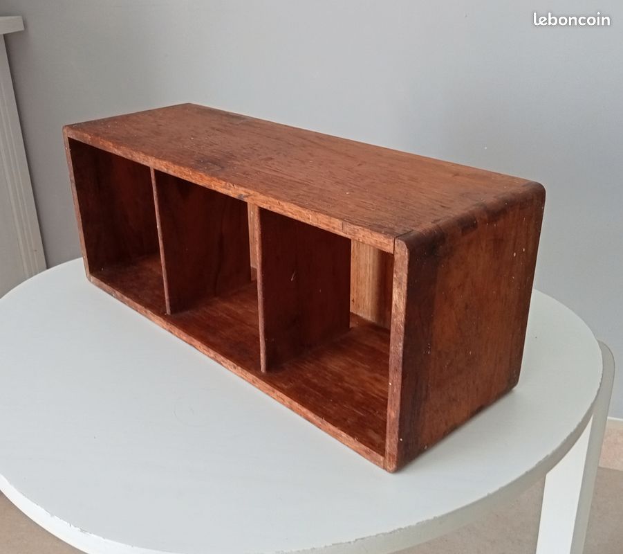 Vintage teak wall shelf