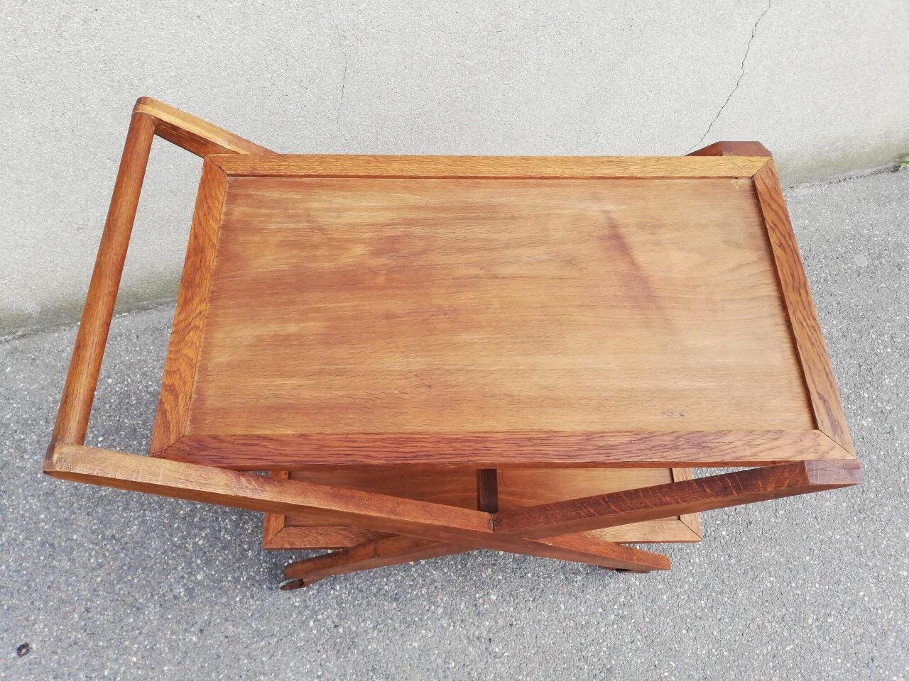 Solid oak serving table 1950s