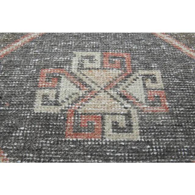 Orange Brown Turkish Vintage Oushak Wool Handmade Rug Runner 122x365