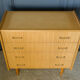 Light wood chest of drawers 4 drawers 1960 Spindle legs