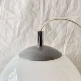 Vintage white opaline ball pendant light