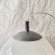 Suspension boule vintage en opaline blanche