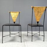 Set of 6 post modern dining chairs, 1970s