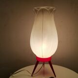 Red tripod table lamp by Hercules 1960s