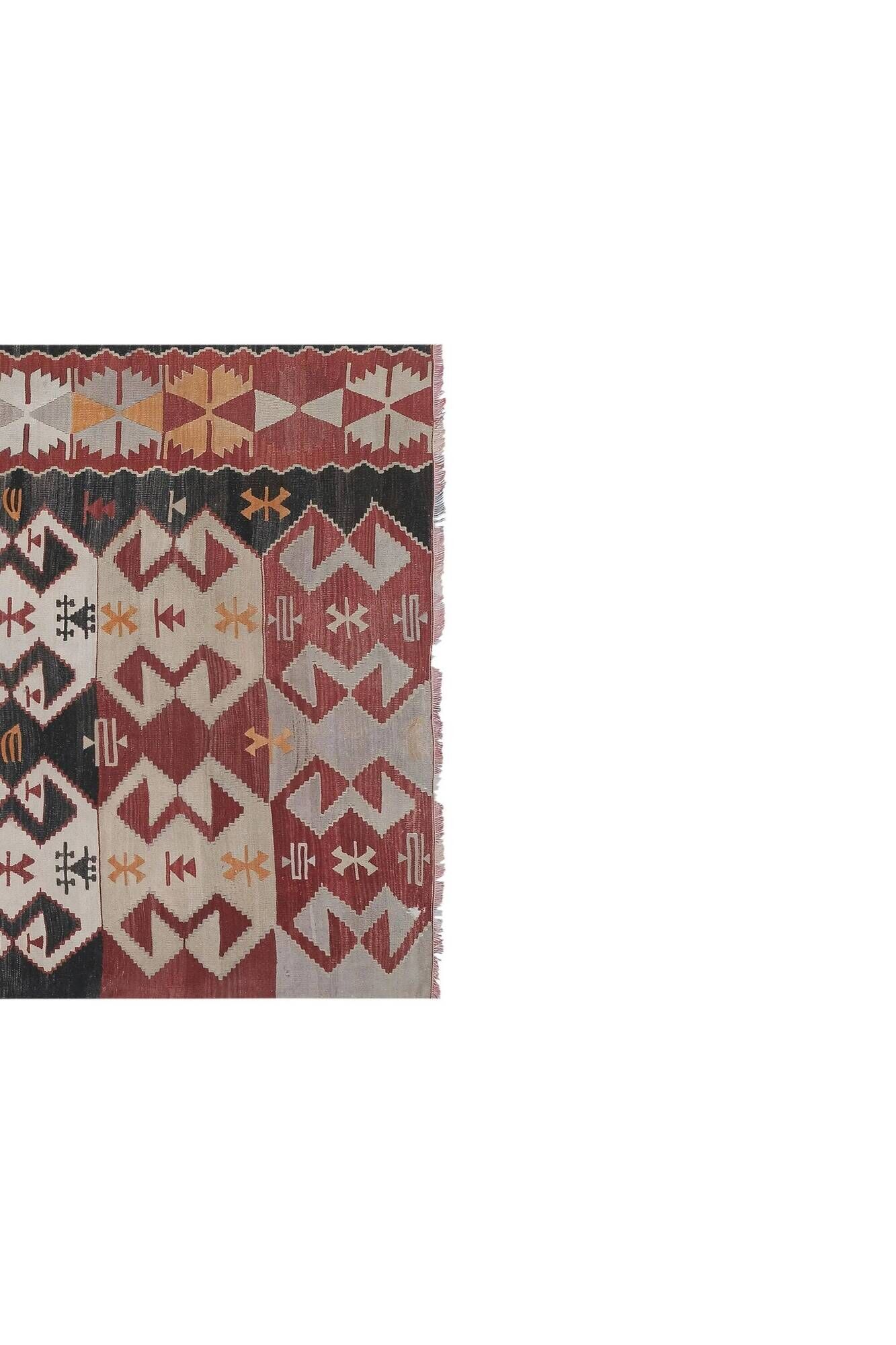 Vintage Turkish hallway rug 140x369 cm
