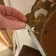 Antique Oval Round Golden Mirror in Wood Louis XVI Style Rocaille Pediment