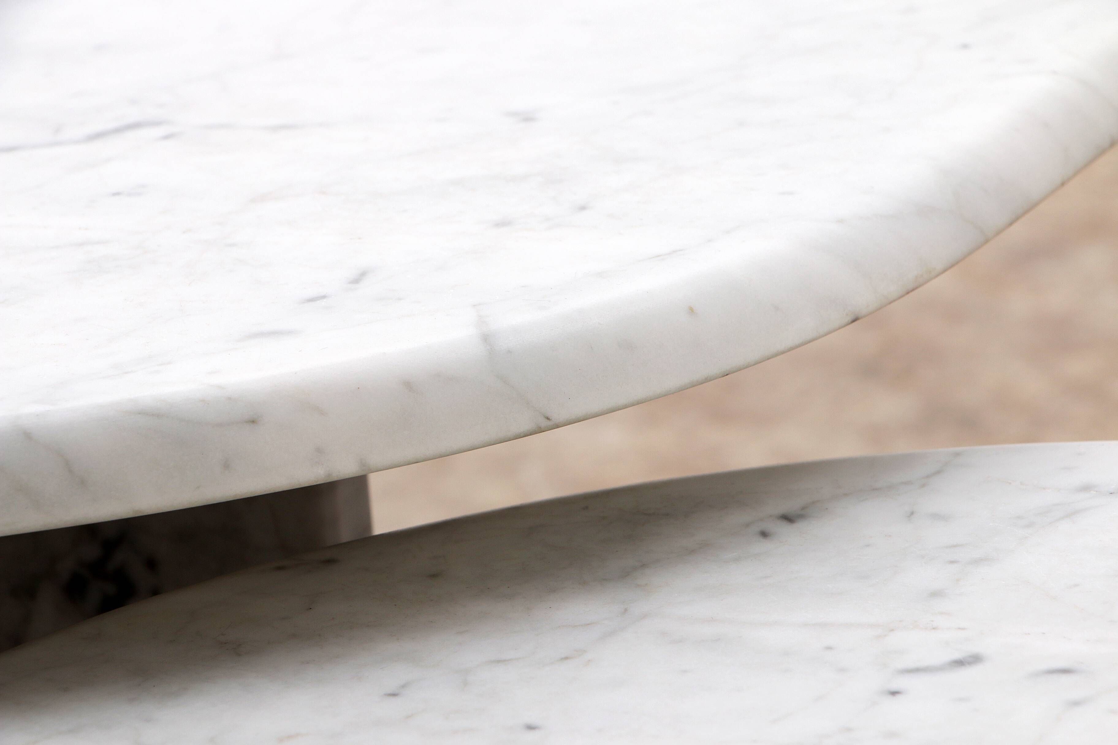 Set of Two Marble Tables - Italian Design, 1980s