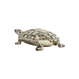 Metal tortoise silver box mini chest jewelery 17cm