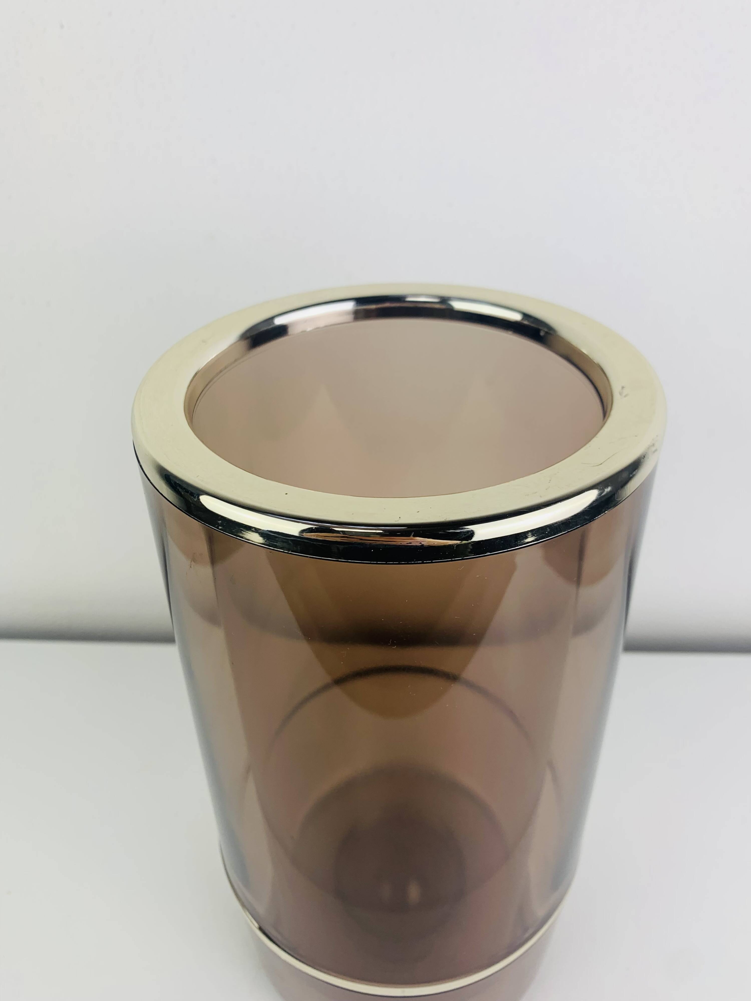 Ice bucket wine cooler "Vinicool" by Spong, plexiglass, 70s