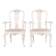A pair of armchairs – neo rococo style – white painted with decorative details – 1920s