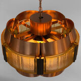 Copper pendant light by Werner Schou for Coronell Elektro. Denmark 1960s
