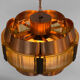 Copper pendant light by Werner Schou for Coronell Elektro. Denmark 1960s