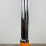 Coat rack 70's orange and chrome by Fase