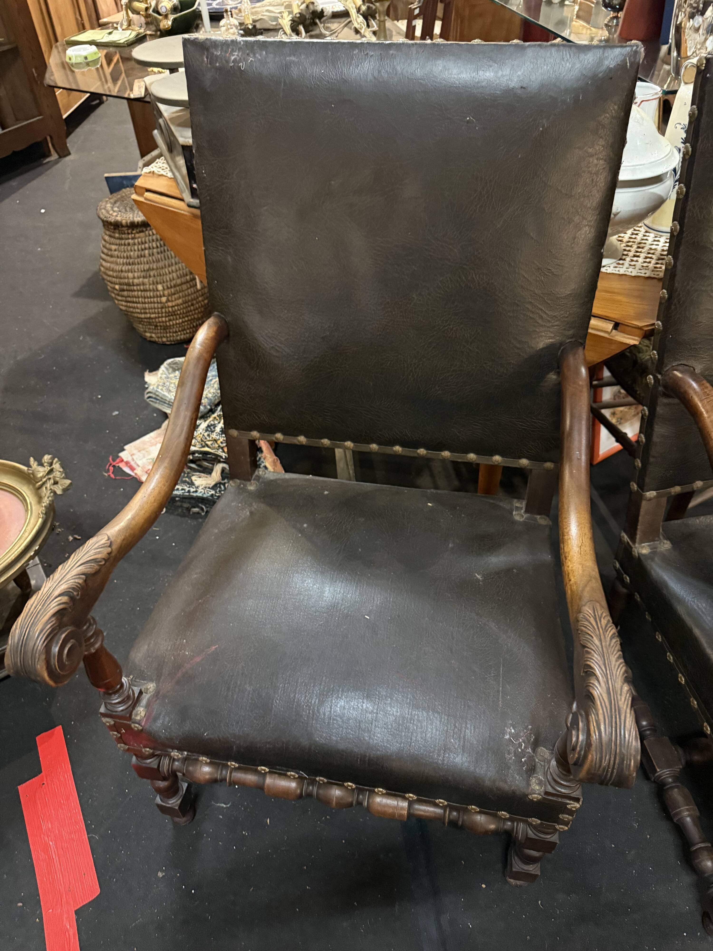 Pair of Louis XIII armchairs