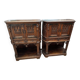 Pair of Gothic style cabinets in dark oak from the 19th century.