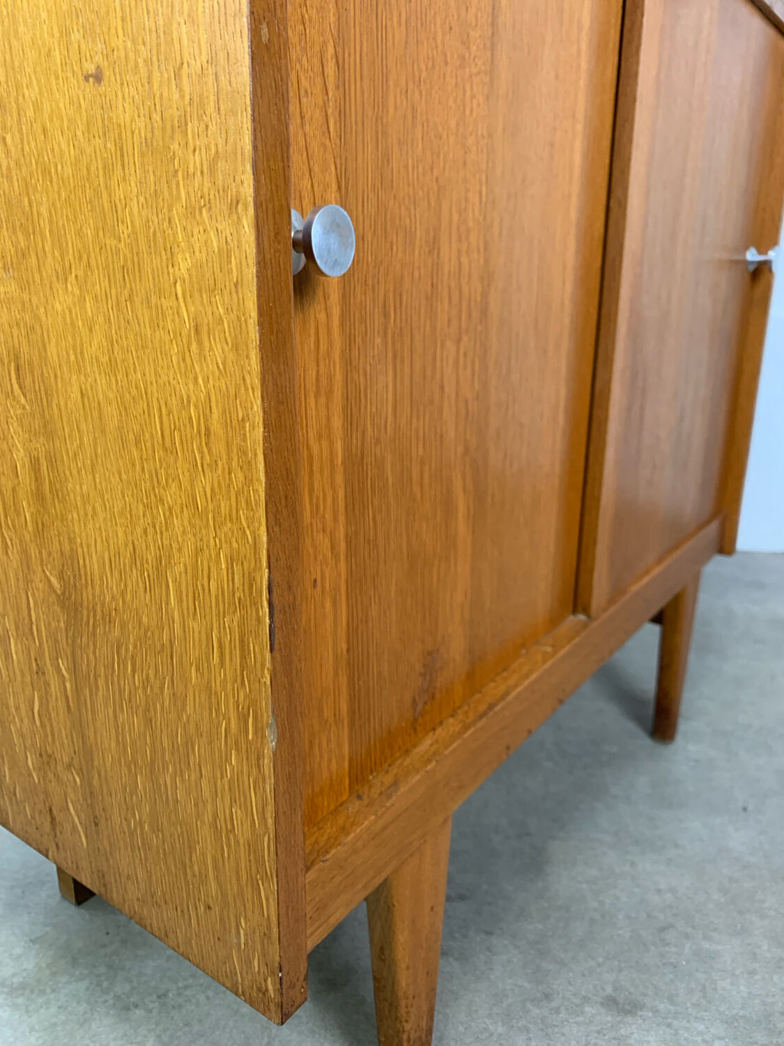 1950s vintage oak bookshelf.