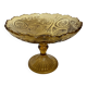 Footed plate sun moulded glass yellow