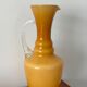 Vintage amber opaline vase retro mid-century glassware