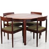 Round Rosewood Omann Jun dining room table, 1960's