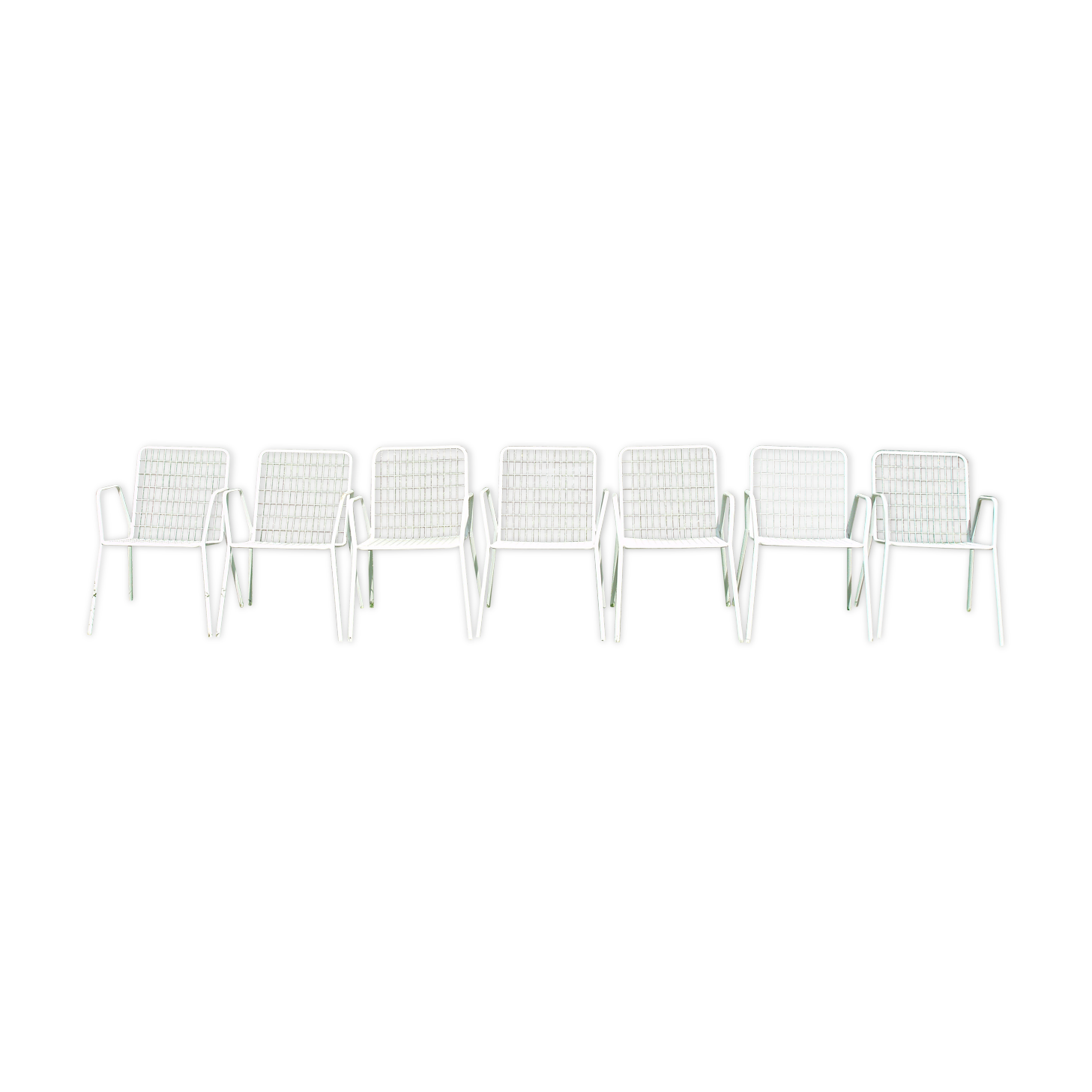 7 vintage italian armchairs model Rio Emu 60s