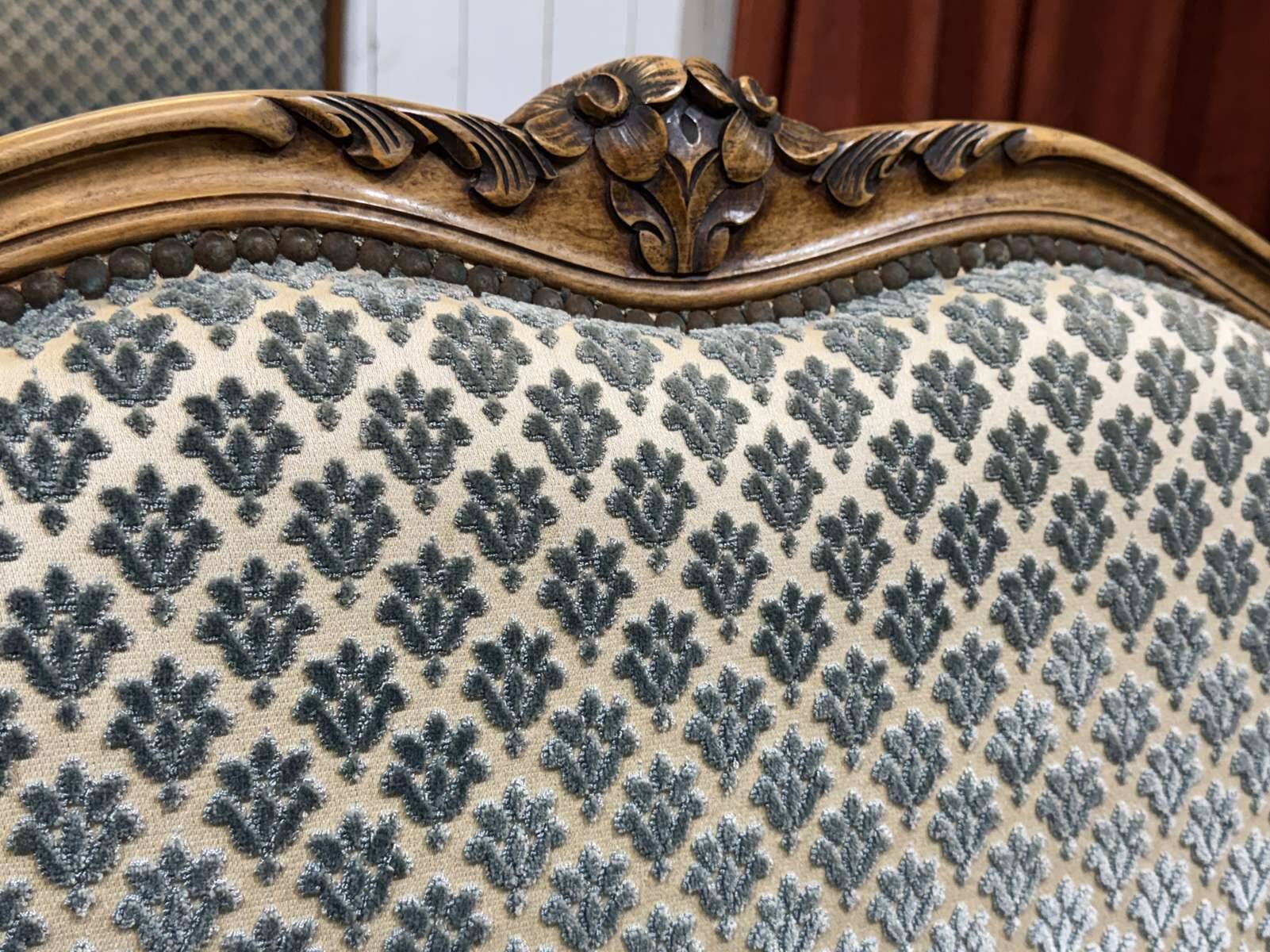 Pair of Louis XV style beech beds from the 1950s.