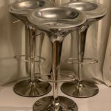 3 bar stools - Magis - Al Bombo - Stefano Giovannoni - Chrome finish