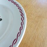 1 vintage Badonviller soup plate, Germaine pattern