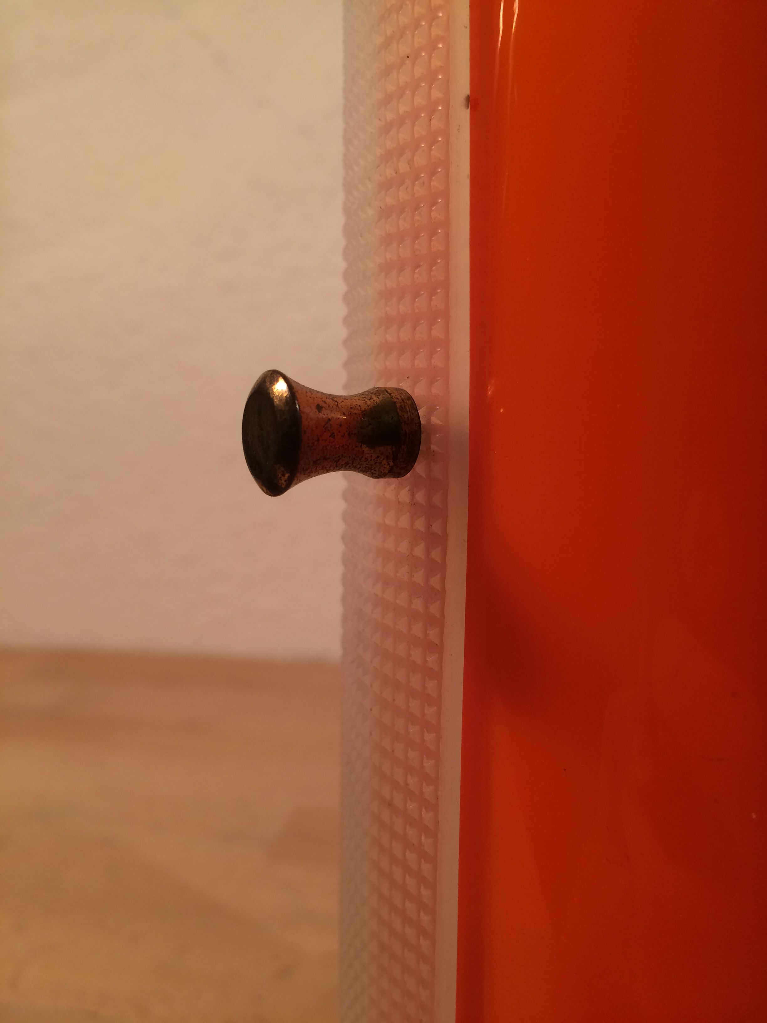 Orange lamp space age 70s cylindrical