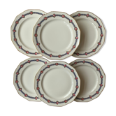6 Roses garland plates