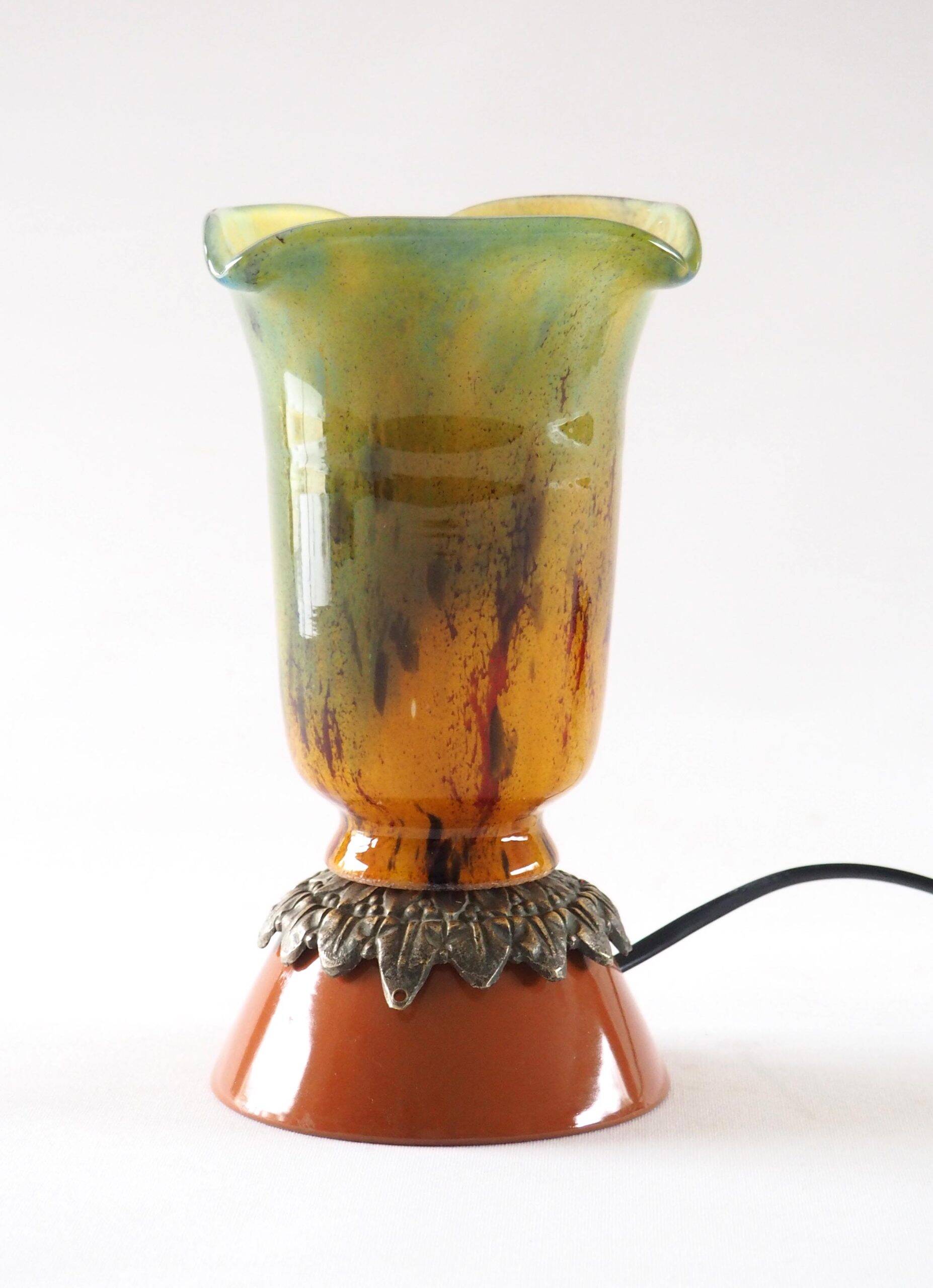 Multicoloured glass paste lamp