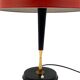 Oscar Torlasco, Mid-Century red table lamp, Lumi, Italy 1954