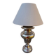 Large silver metal lamp with classic baluster o