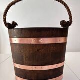 Champagne bucket in oak and copper – Géraud Lafitte, MOF 1933