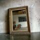 Miroir vintage en or gris