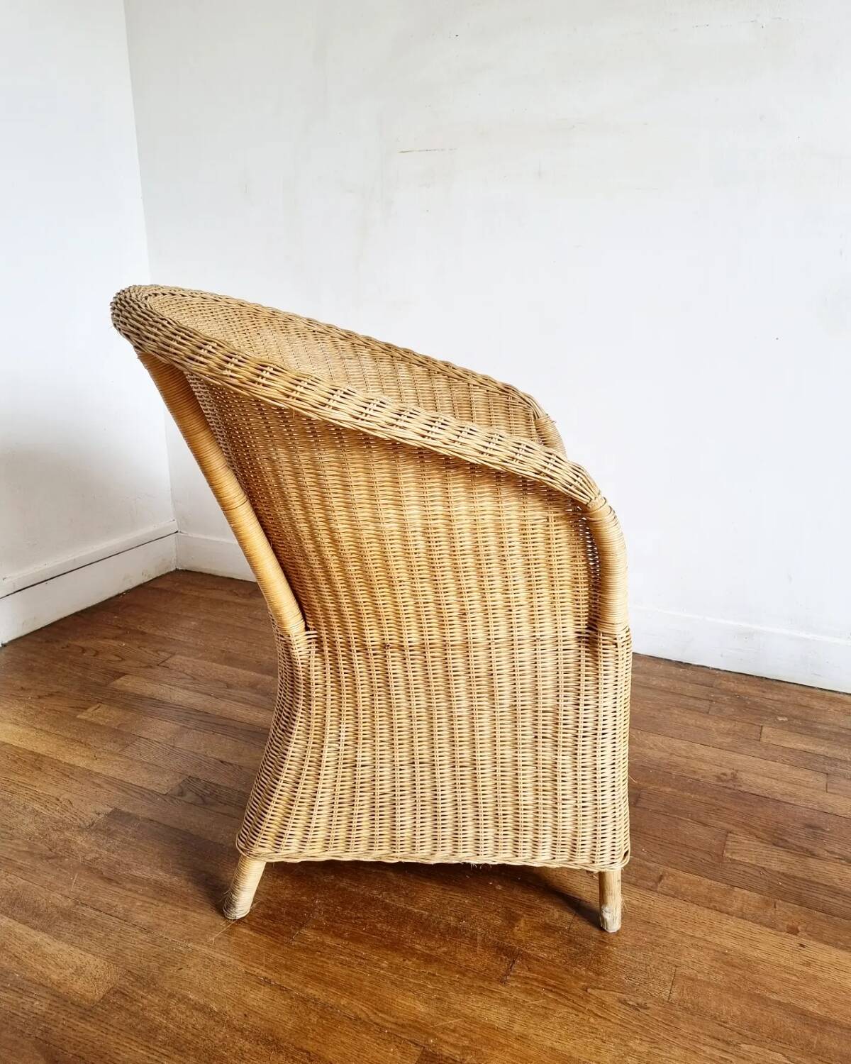 Fauteuil en rotin vintage