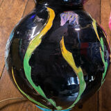 Vintage Vallauris aquarium fish table lamp