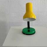 Lampe de bureau industriel jaune et verte
