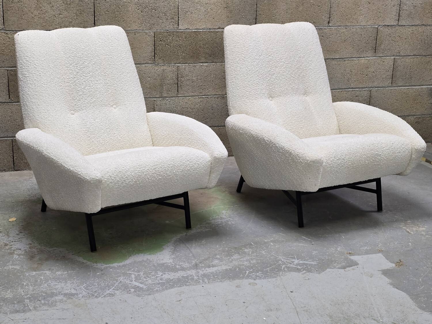 Fauteuils design vintage Claude VASSAL, 1950