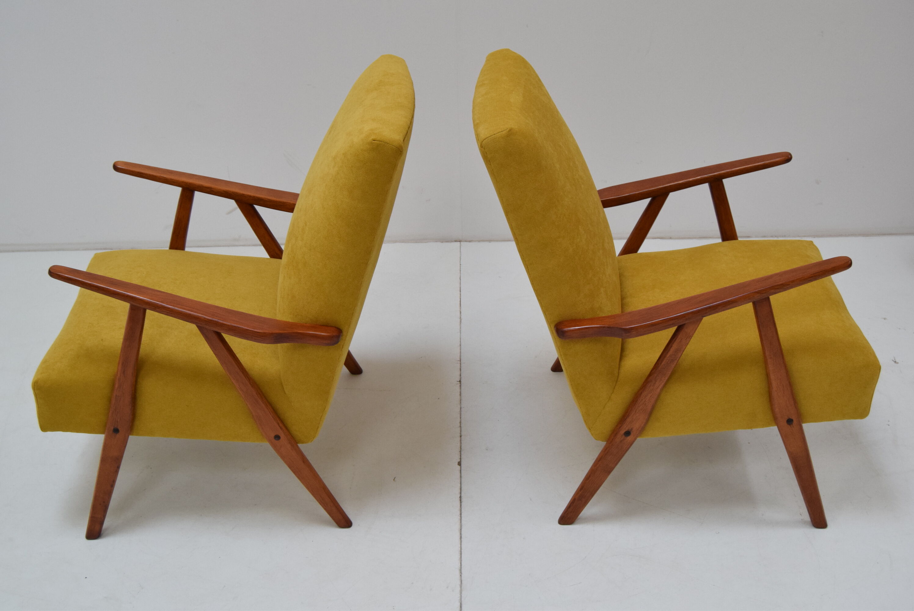 Pair of mid-century Armchairs by Jiri Jiroutek,1960's.