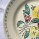 6 assiettes dessert faïence crème fleurs