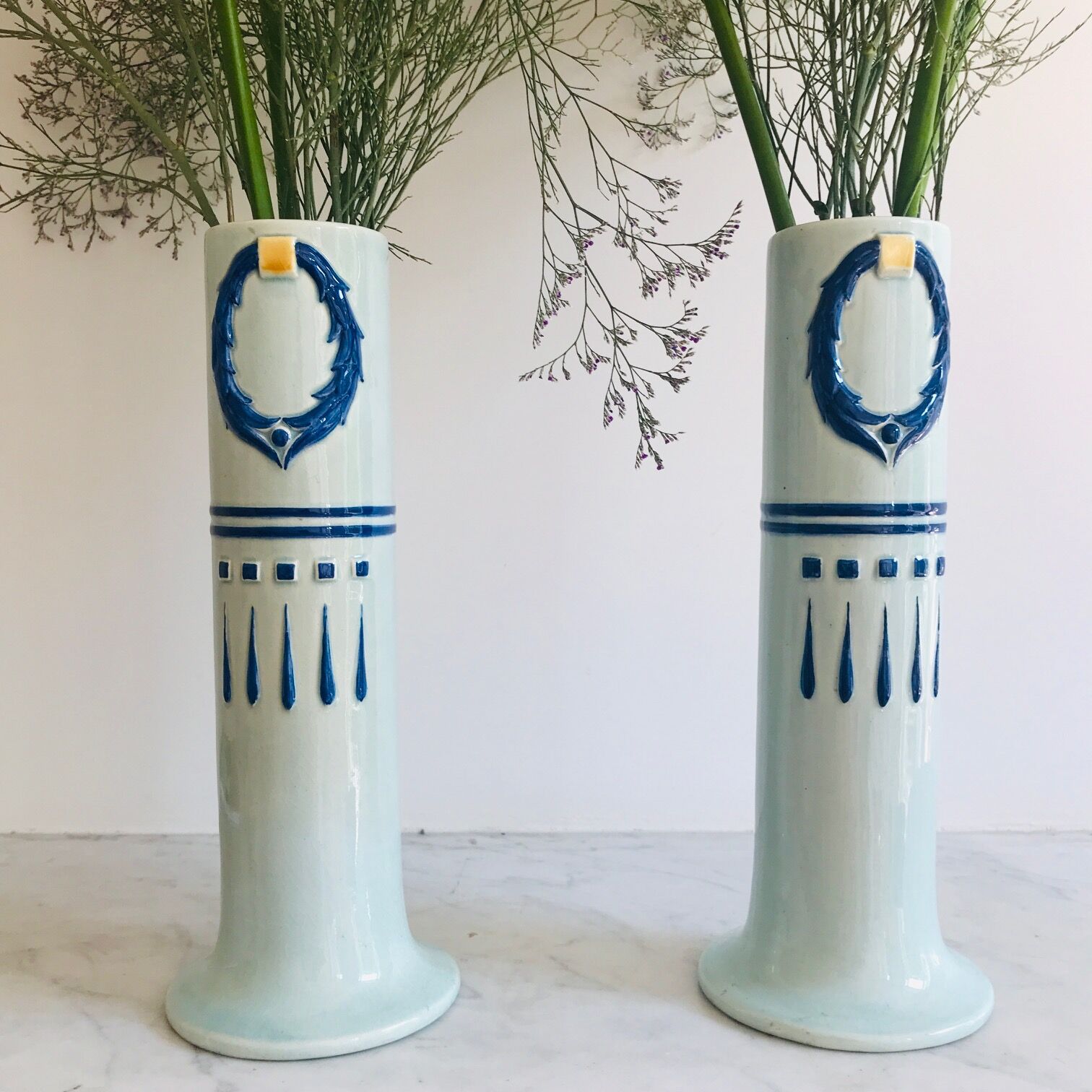 Pair of ceramic vases, 50s