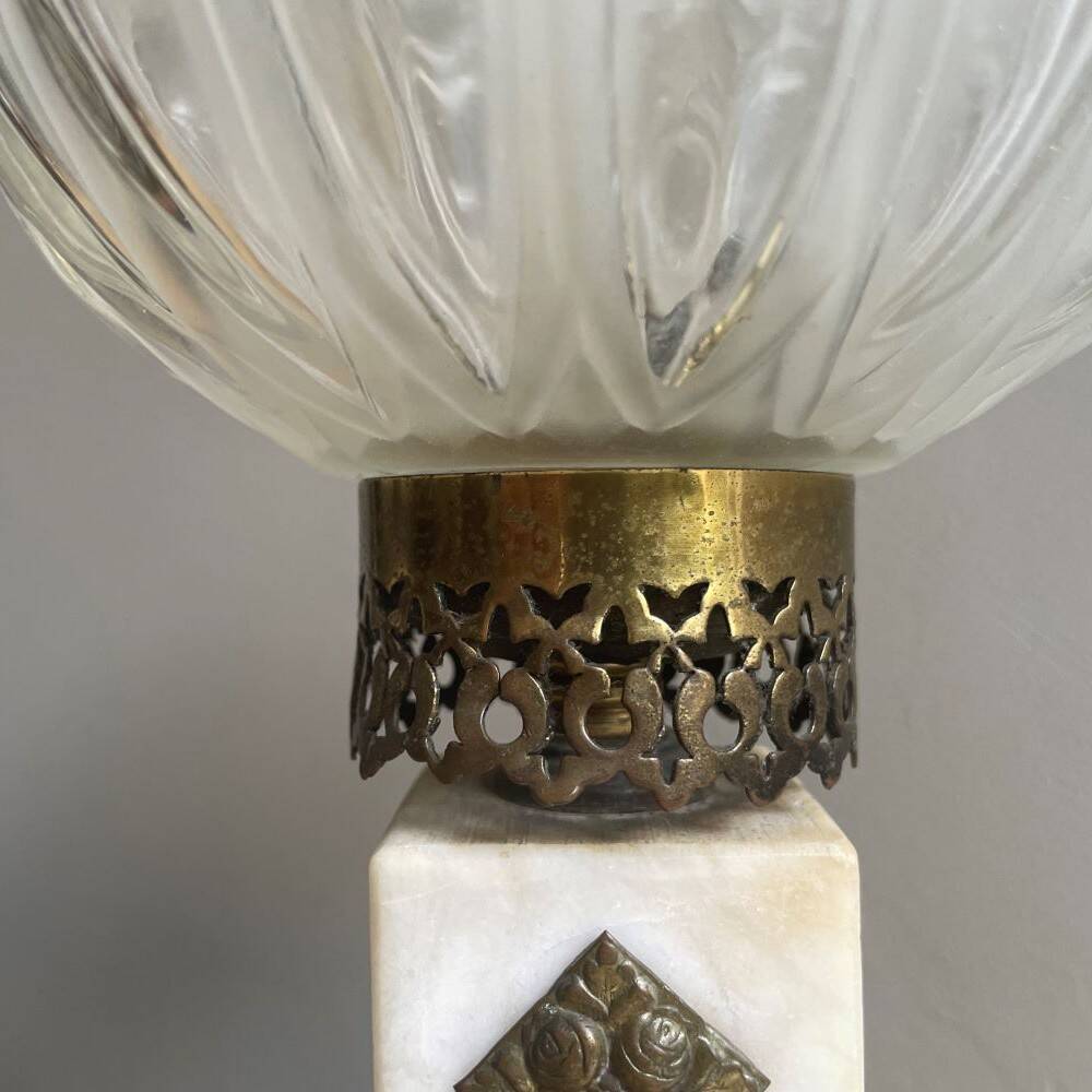 Lampe de table en marbre de style Art Déco