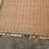 rattan chair and wrought iron