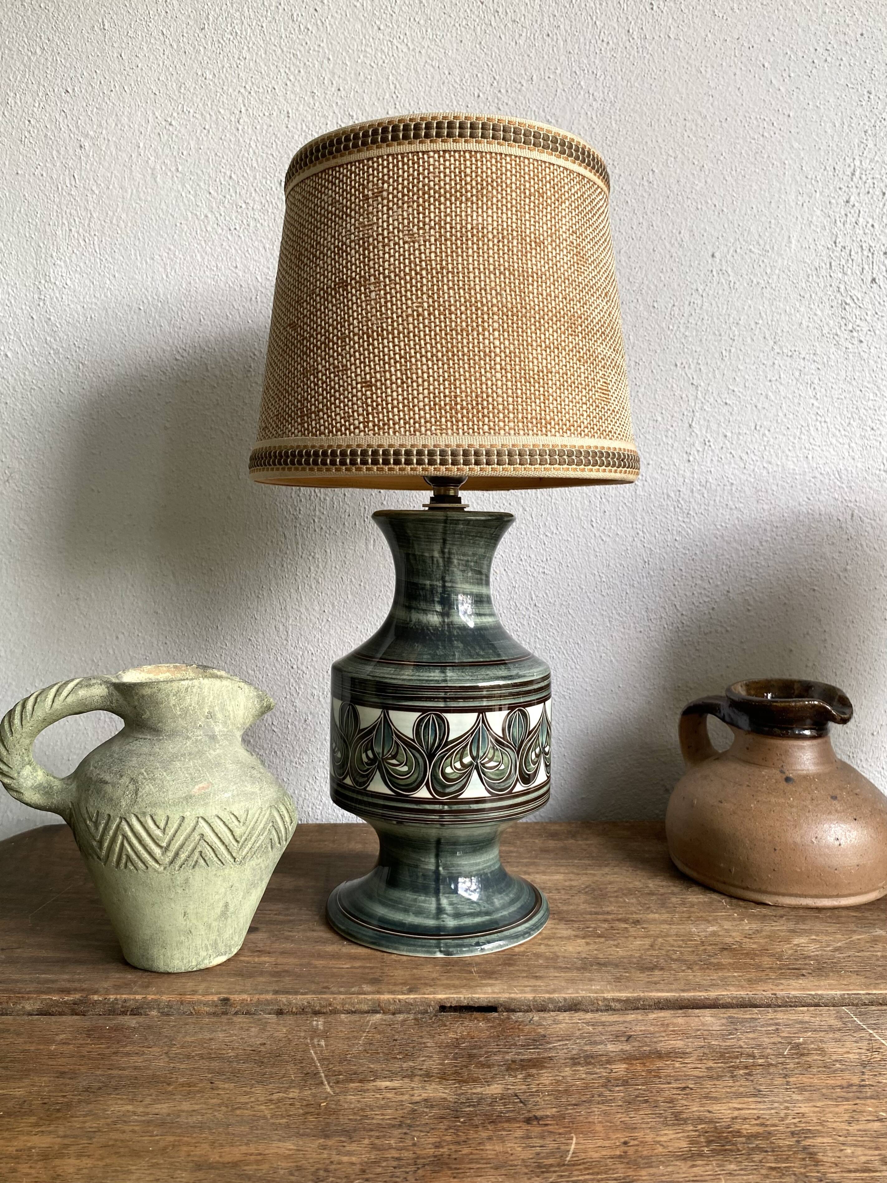 Swedish lamp, 2m fabric cable, fabric lampshade